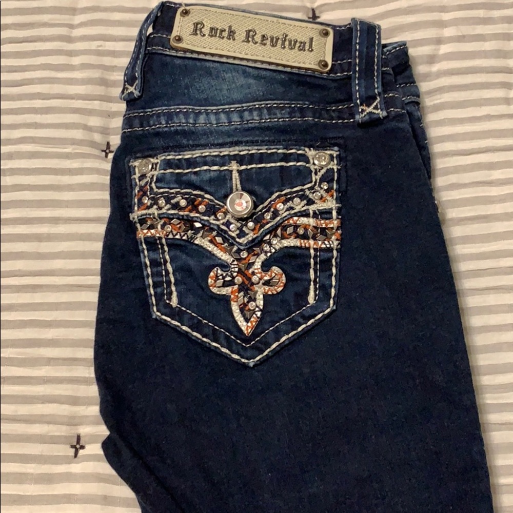 Rock Revival skinny jeans.